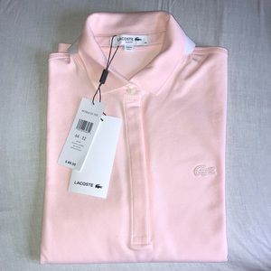 Lacoste slim fit pink short sleeve color shirt